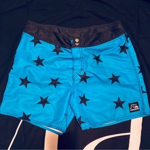 Quiksilver Retro Cut Blue Board shorts - Size 32 / 15” outseam